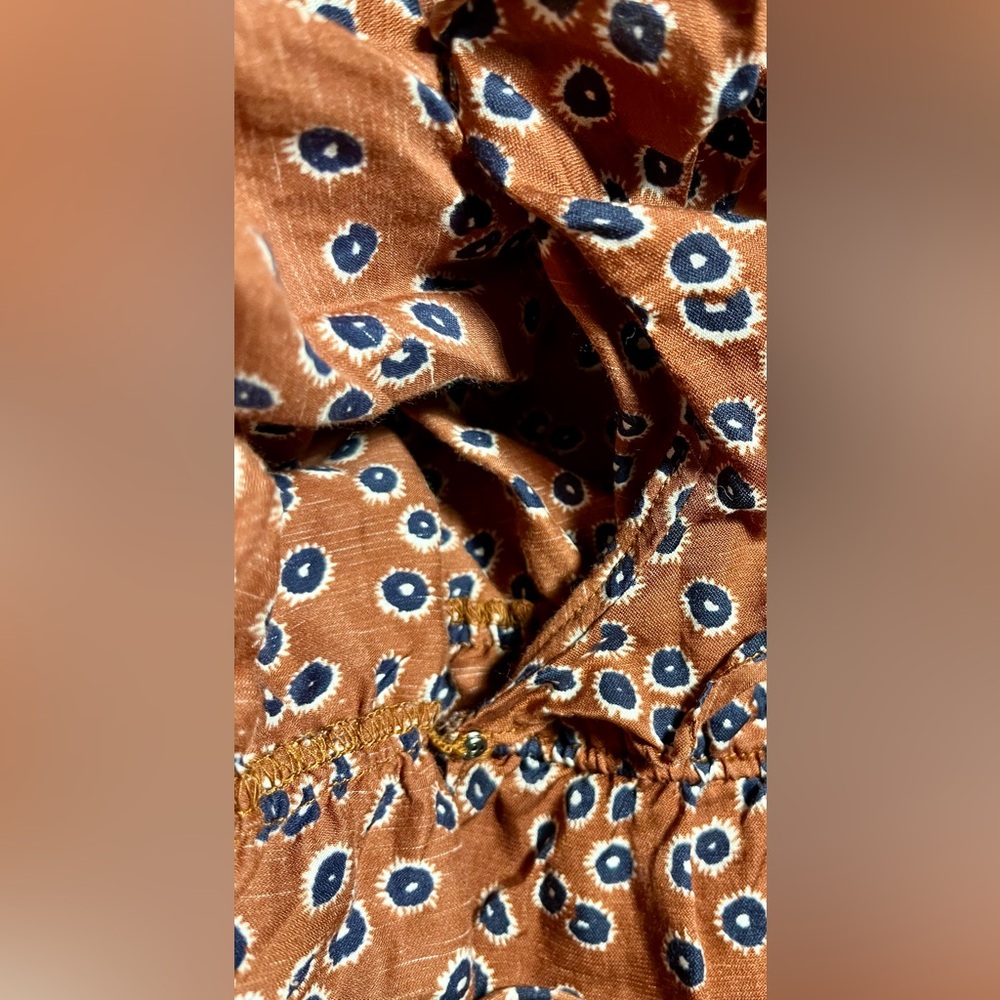 Outerknown Rust Patterned Blouse - Picture 5 of 8
